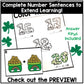 St. Patrick's Day Add the Room Math Activity, Kindergarten March Addition