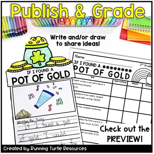 If I Found a Pot of Gold, March Writing Craft, St. Patrick's Day Writing Prompt