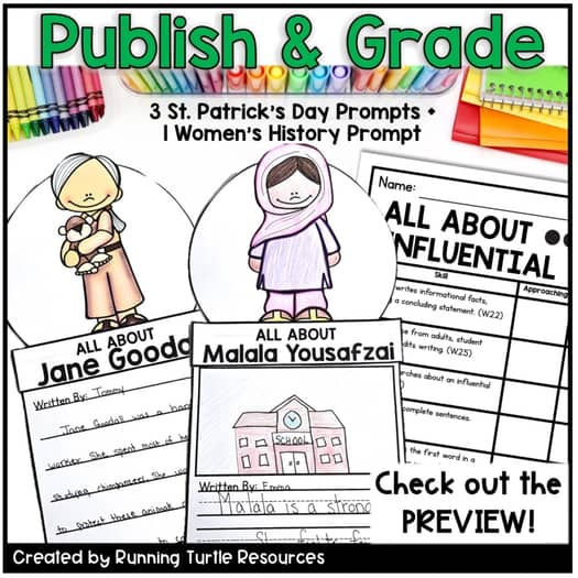 March Writing Crafts, St. Patrick's Day Prompts, How to Catch a Leprechaun