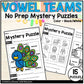 Vowel Teams Mystery Puzzles, 1st Grade Phonics Printables