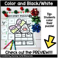 Christmas Mystery Puzzles, December Sight Words