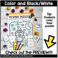 Halloween Sight Word Mystery Puzzle Frys First 100 Words