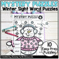 Winter Mystery Puzzles, 1st Grade and Kindergarten Sight Word Puzzles, January
