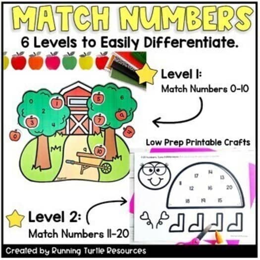 Monthly Math Crafts Bundle, Kindergarten Math Crafts, Bulletin Board Activities