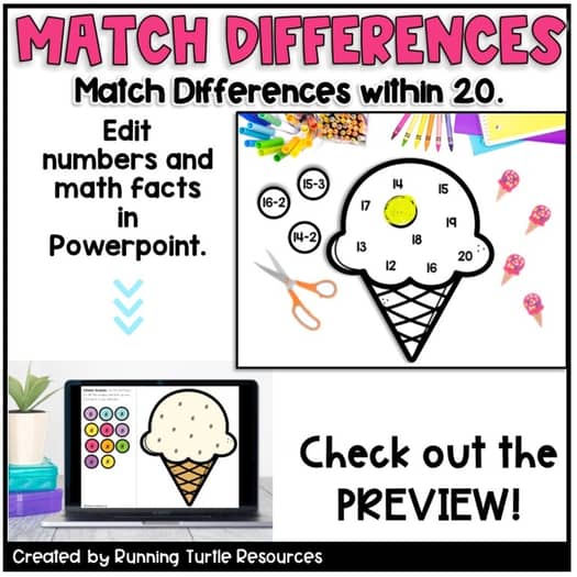 Ice Cream Math Craft l Number Matching