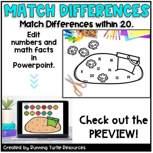 Summer Math Craft, Beach Day Activities, Number Matching
