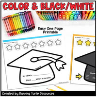 Graduation Craft Preschool - 5th Grade, Spring Name Craft Editable