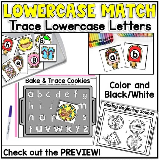 Summer Beginning Sounds Letter Trace Kindergarten