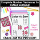 Summer Addition Strawberry Count and Color Kindergarten Math