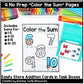 Beach Math Summer Addition Count and Color Kindergarten Math