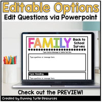 Back to School Parent Survey Family Questionnaire