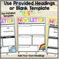 Editable Classroom Newsletter Templates Monthly Weekly - Parent Communication