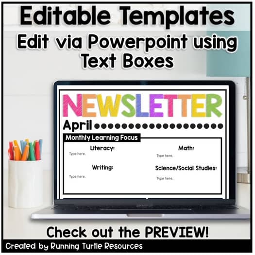 Editable Classroom Newsletter Templates Monthly Weekly - Parent Communication