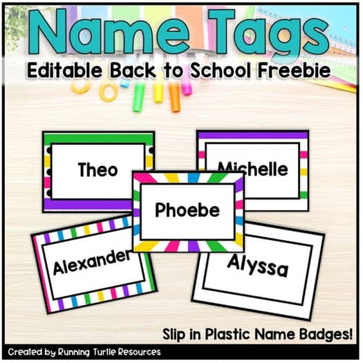 Editable Name Tags Freebie