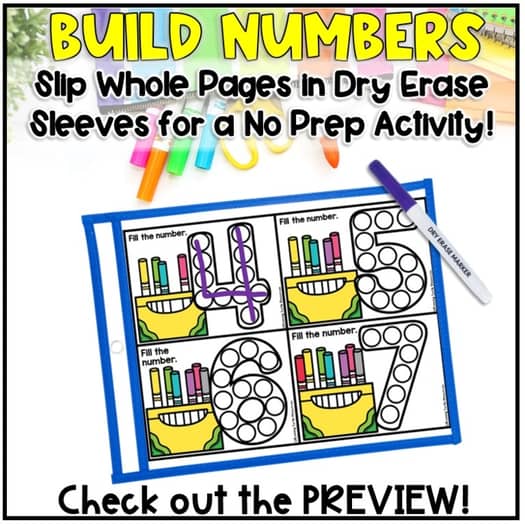 Letter Formation Task Cards Number Tracing Back to School