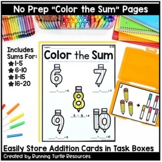 Kindergarten Add the Room, Add and Color Bundle