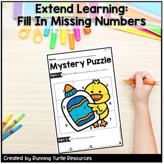 Counting to 20 Mystery Puzzles Kindergarten Early Finishers