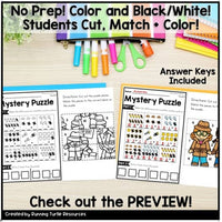 Subtraction Mystery Puzzles Kindergarten Math Worksheets