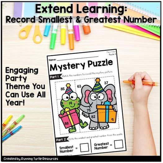 Place Value Mystery Picture Puzzles Kindergarten Math Worksheets