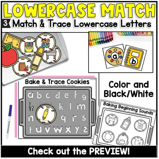 Back to School Cookie Tray Activities Kindergarten Initial Sounds Letter Tracing