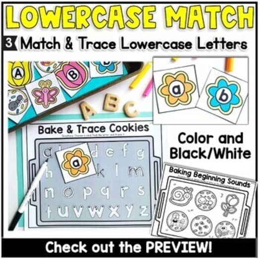 Cookie Tray Activities Bundle, Kindergarten Initial Sounds Letter Tracing