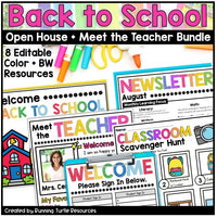 Back to School educational resources with colorful text and graphics.