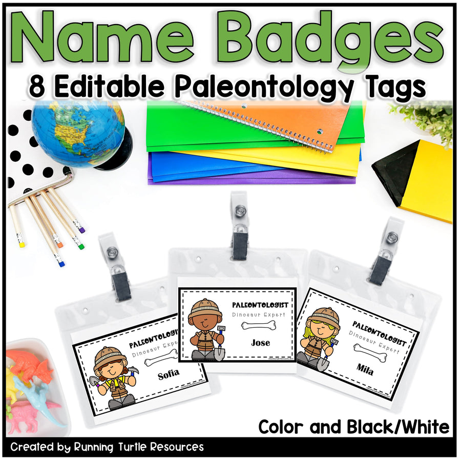 Dinosaur Expert Name Tags for Preschool and Kindergarten · Running ...