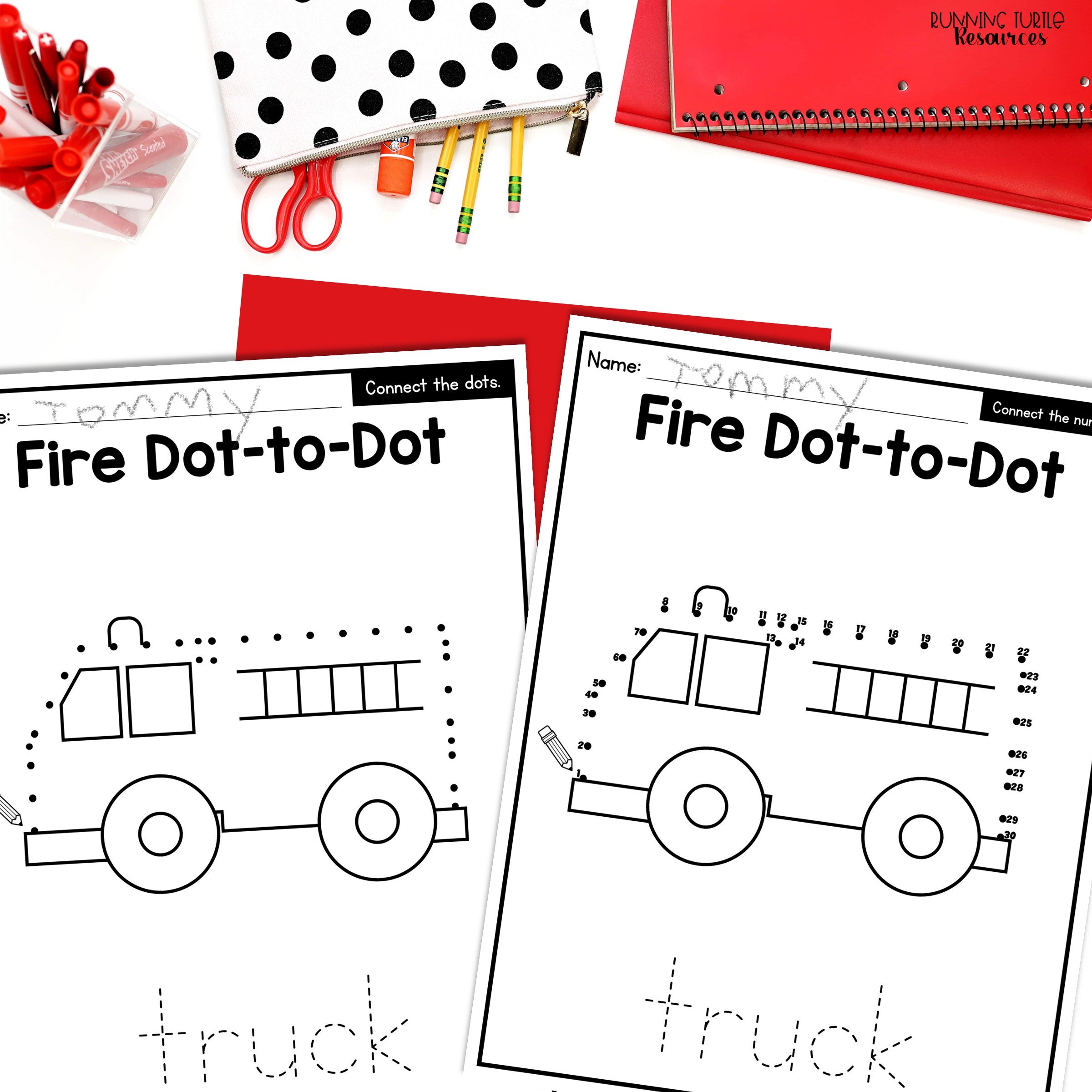 Fire Safety Fine Motor Skills for Preschool, PreK and Kindergarten