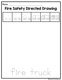 Fire Safety Fine Motor Skills for Preschool, PreK and Kindergarten