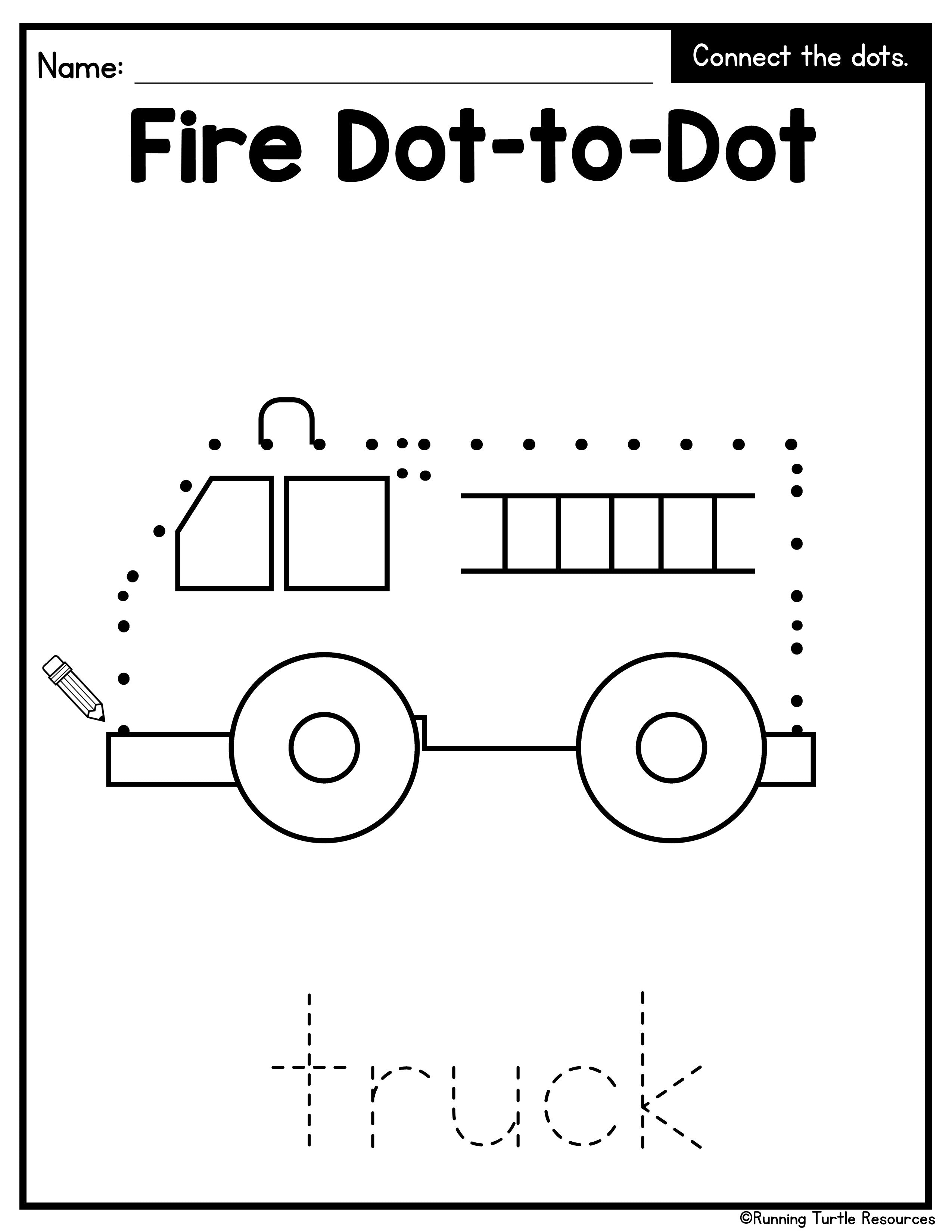 Fire Safety Fine Motor Skills for Preschool, PreK and Kindergarten