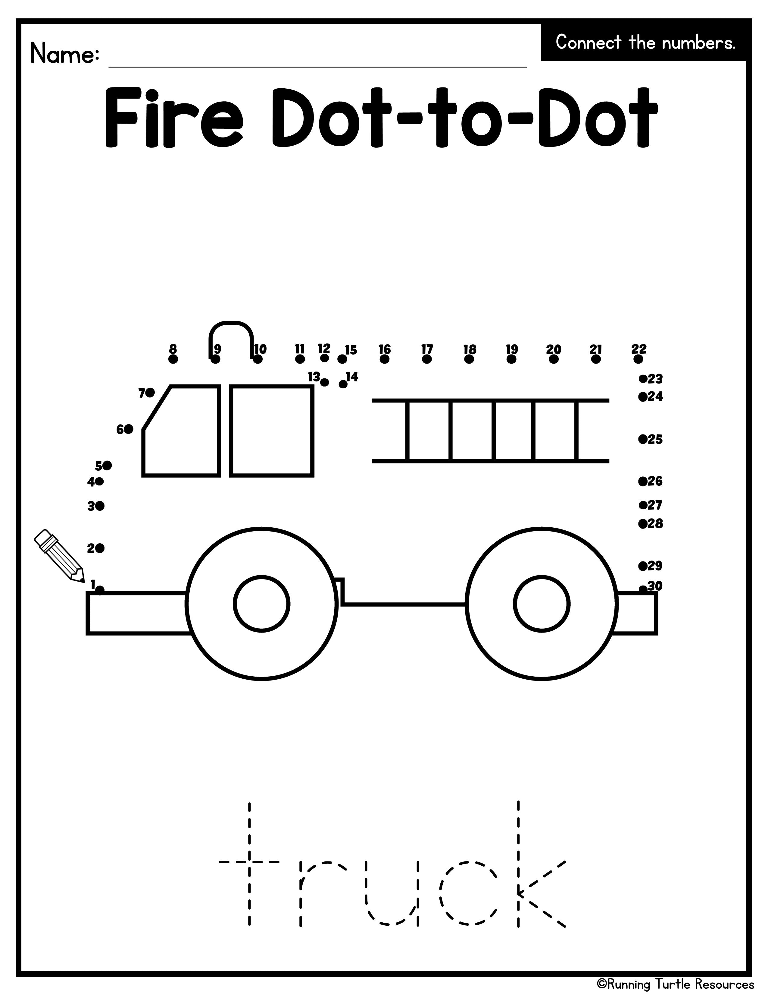 Fire Safety Fine Motor Skills for Preschool, PreK and Kindergarten