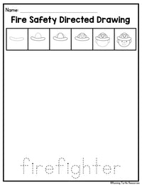 Fire Safety Fine Motor Skills for Preschool, PreK and Kindergarten