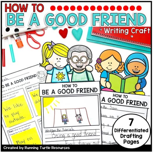 Promotional Image for a Writing Craft in which students write and draw reasons why they are a good friend