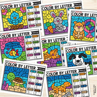 Pets Color by Letter and Beginning Sound Pages