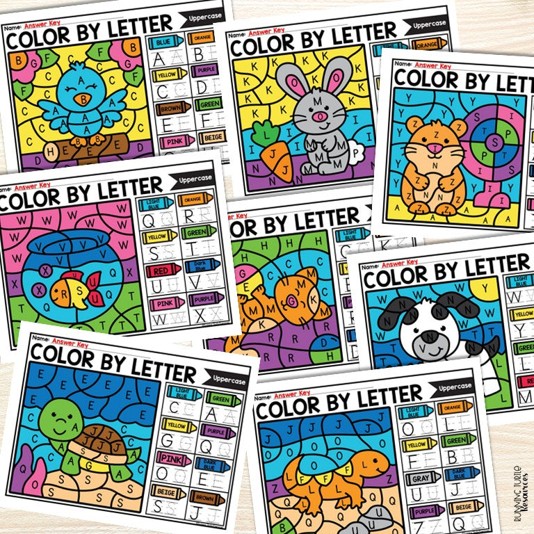 Pets Color by Letter and Beginning Sound Pages