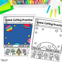Space Cutting Practice during the Artemis 2 Mission, Preschool & Kindergarten Fine Motor