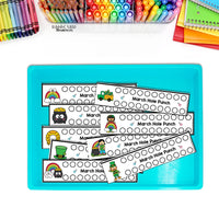St. Patrick's Day Fine Motor Activities, March Activity Packet Preschool