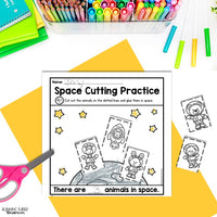 Space Cutting Practice during the Artemis 2 Mission, Preschool & Kindergarten Fine Motor
