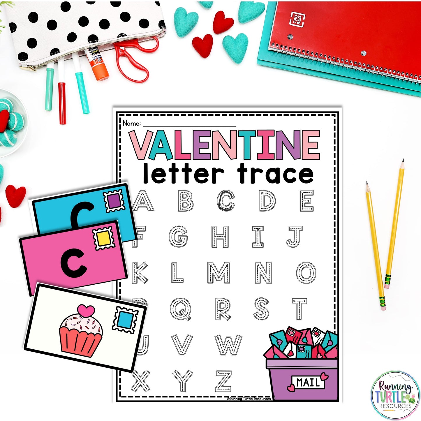 Valentine's Day Post Office Dramatic Play l Valentine Letter and Number Match