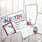 Valentine's Day Post Office Dramatic Play l Valentine Letter and Number Match