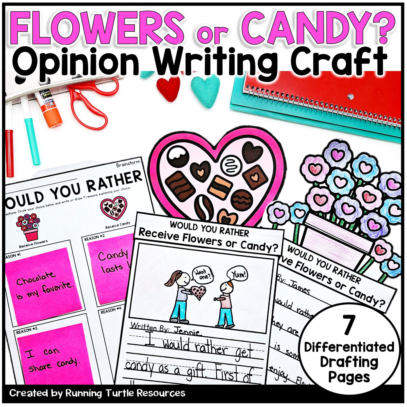 February Writing Crafts, Valentines Day Writing Prompts, Presidents Day Writing