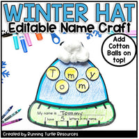 Winter Hat Name Craft