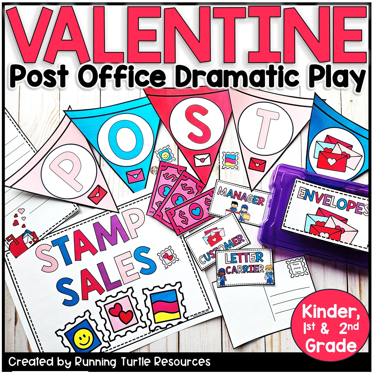 Valentine's Day Post Office Dramatic Play l Valentine Letter and Number Match