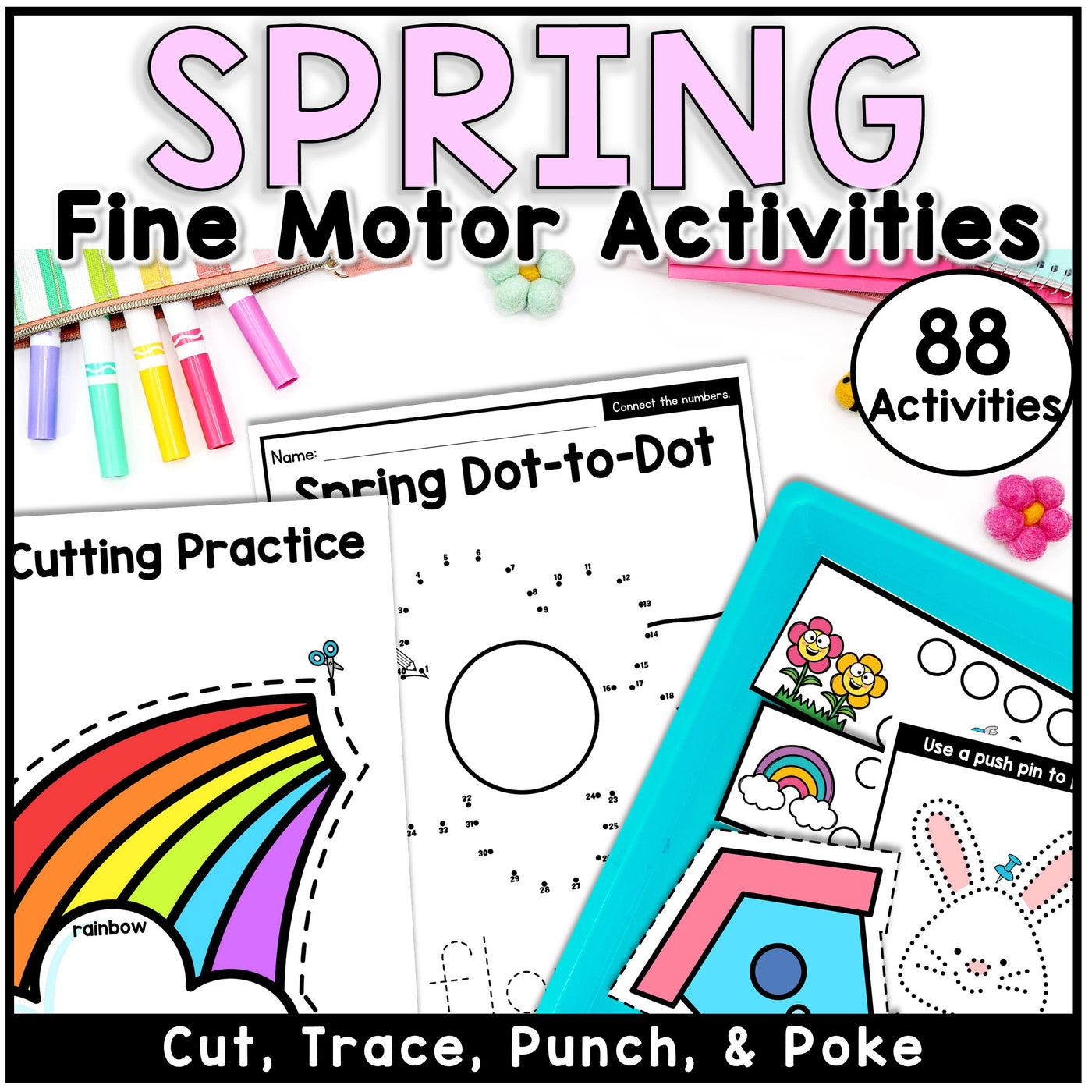 Fine Motor Skills Activity Worksheets for Preschool and Kindergarten