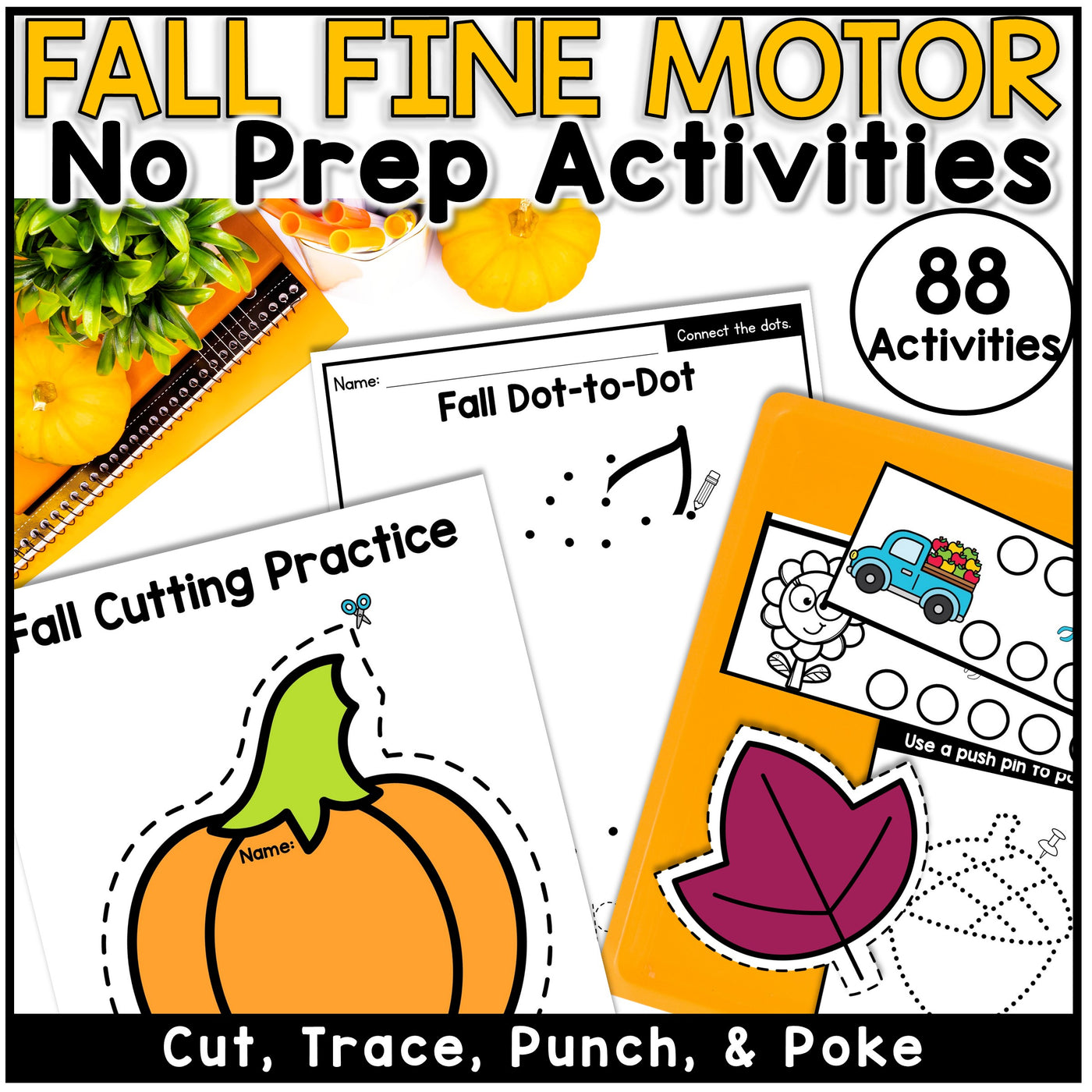 Fine Motor Skills Activity Worksheets for Preschool and Kindergarten