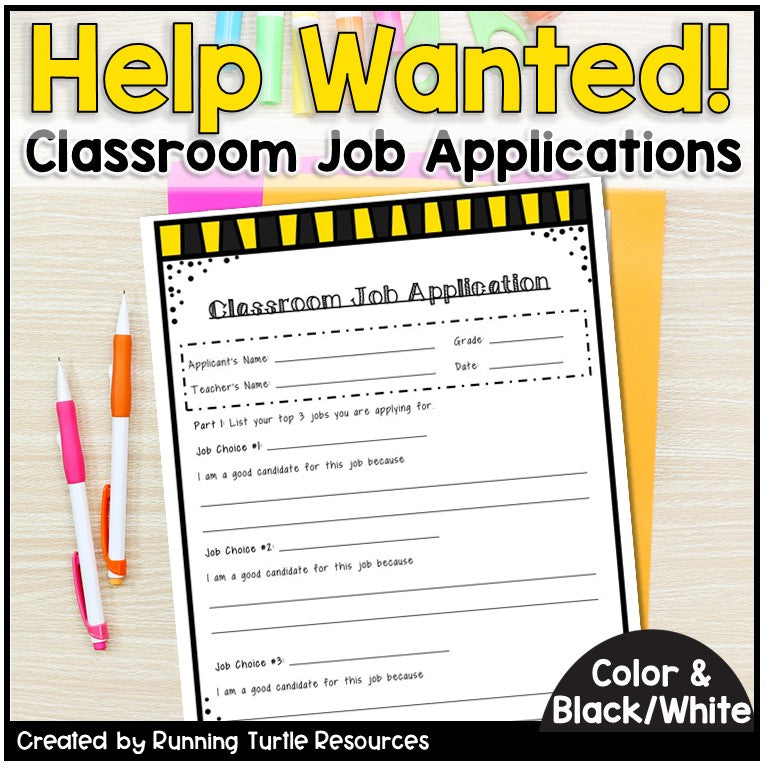 Classroom Job Application