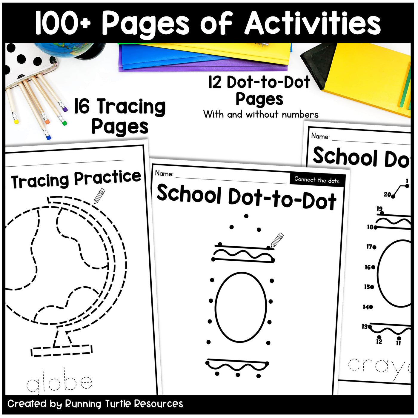 Back to School Fine Motor Printables for Preschool, Kindergarten