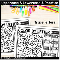 Weather Color by Letter and Beginning Sound Pages