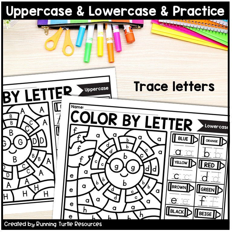 Weather Color by Letter and Beginning Sound Pages