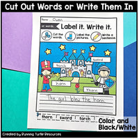 Bossy R Label It Write It Cut and Paste Worksheets for Kindergarten and 1st Grade